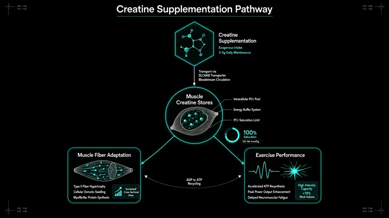 Creatine timing pathway
